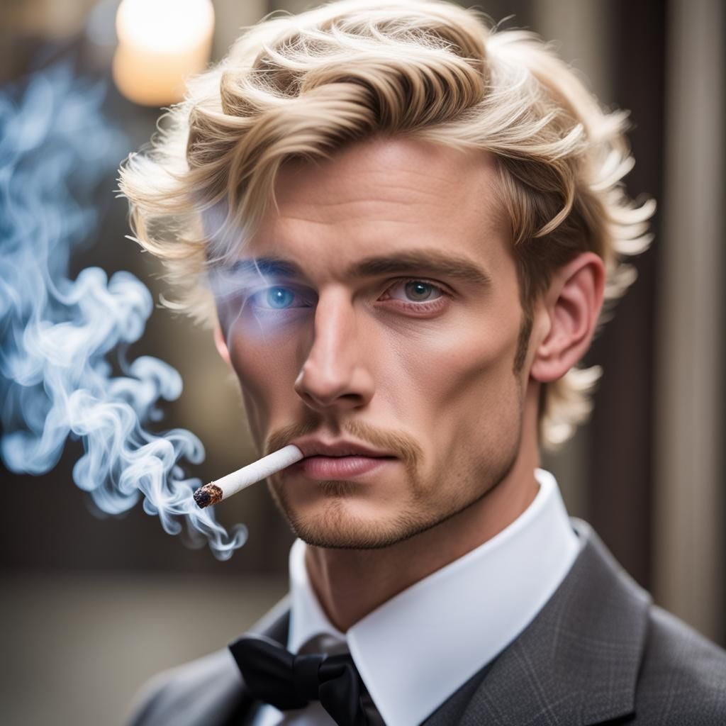 Victorian Man with Grey Eyes, Professional Portrait