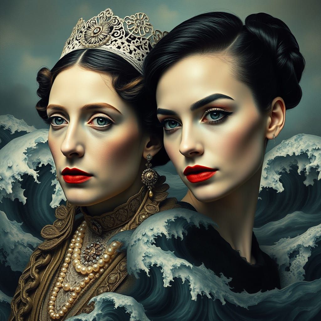 Surreal Faces Collide in Dreamlike Photo