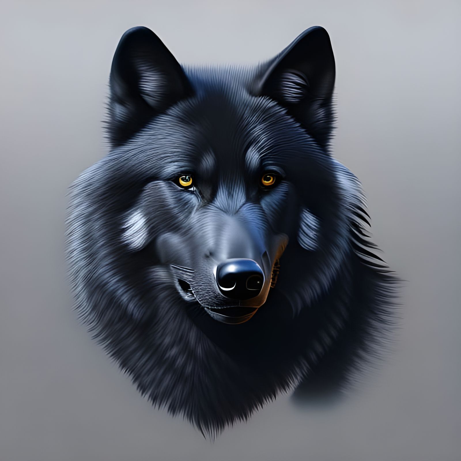Photorealistic Black Wolf in 16K Resolution