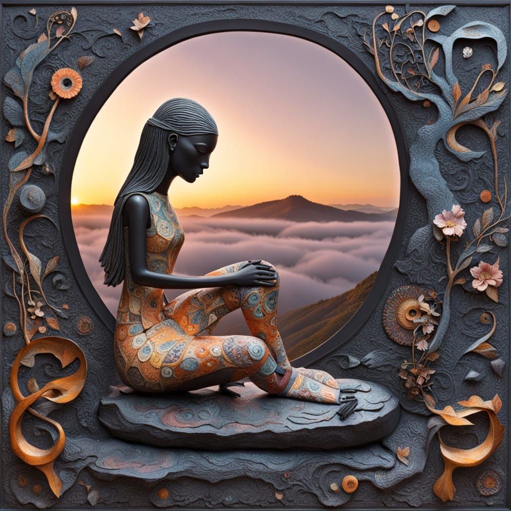 Surreal Fragmented Sculpture in Whimsical Bio Art Style