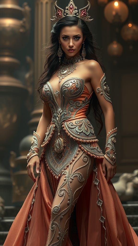 Majestic Goddess in Chocolate Fantasy World