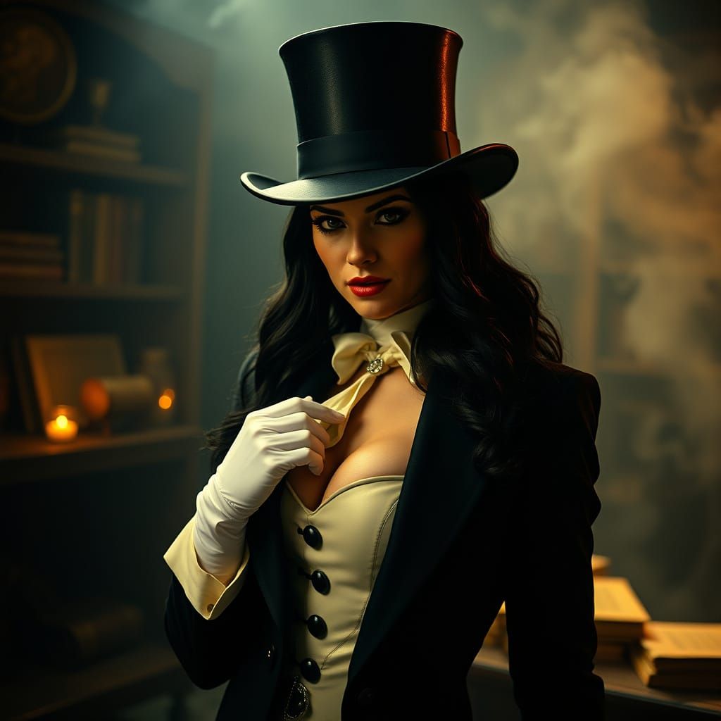 Mystical Magician in 1980s Attire