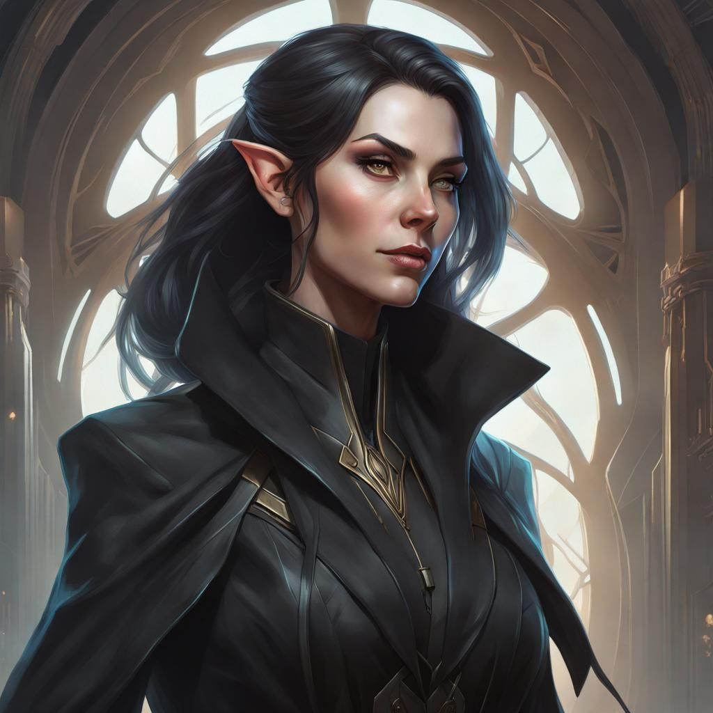 Sci-Fi Elf Scientist Portrait in 8K Resolution