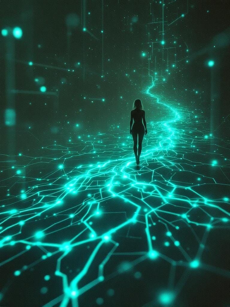 Circuit Portrait with Ryoji Ikeda-Inspired Glitch Art