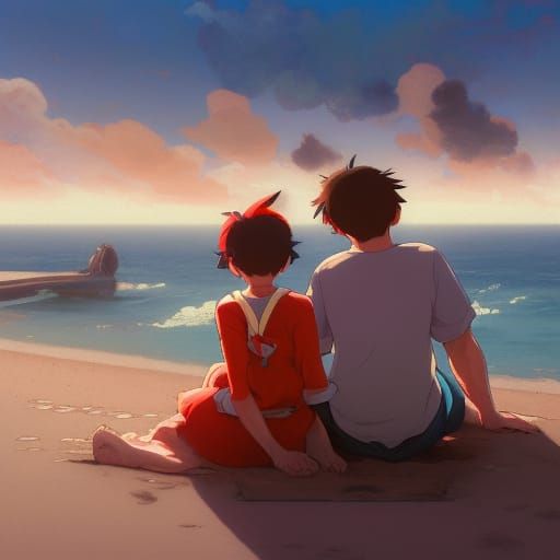 Kiki and Tombo at the Beach in Hyper Detail