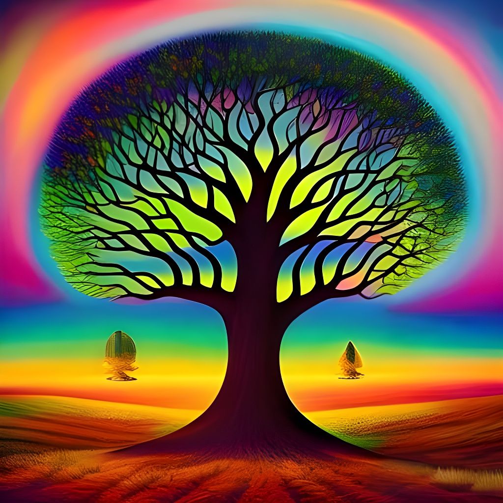 Abstract Tree of Life AI Art