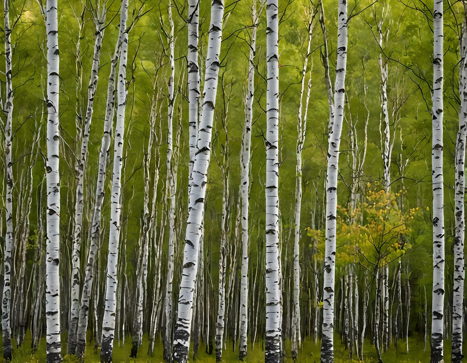 Silver Birch Forest in Michigan's Upper Peninsula