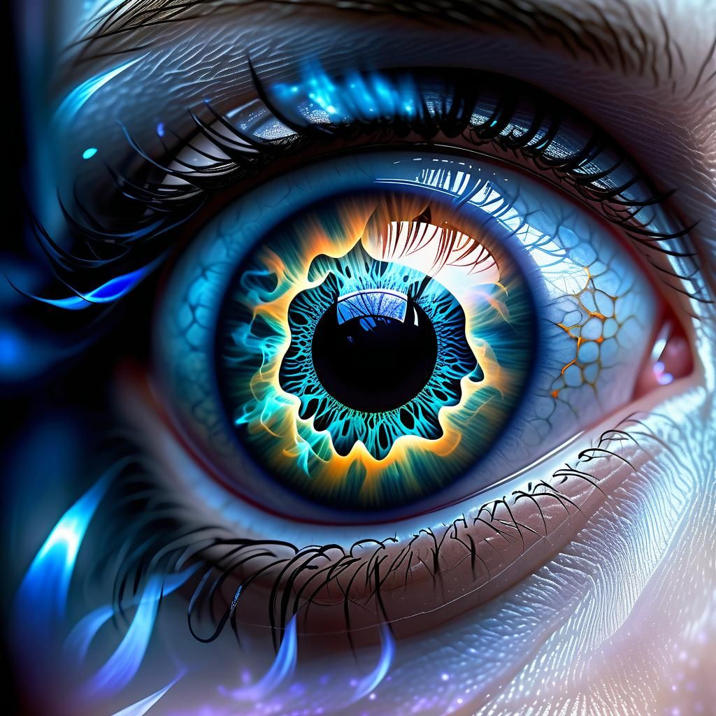 Magical Eyeball Drifting in Ethereal Realm