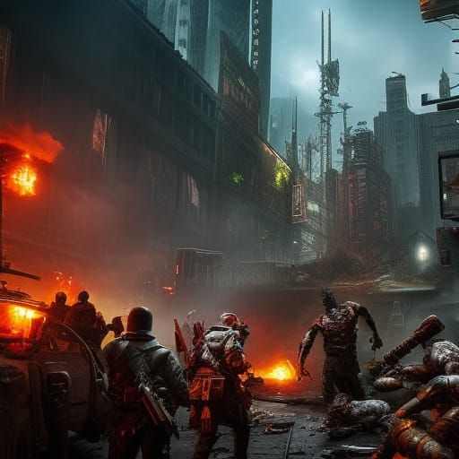 Apocalypse City: A Zombiescore Digital Painting