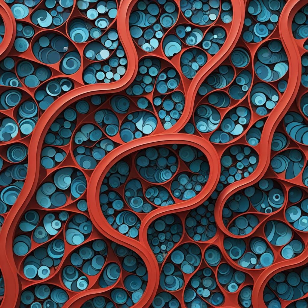 Whirlwind of Turbulent Emotions in Vibrant Abstract Vector A...