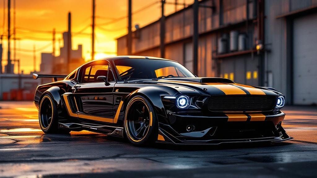 Electric 1965 Ford Mustang Restomod in Ash Thorp Style