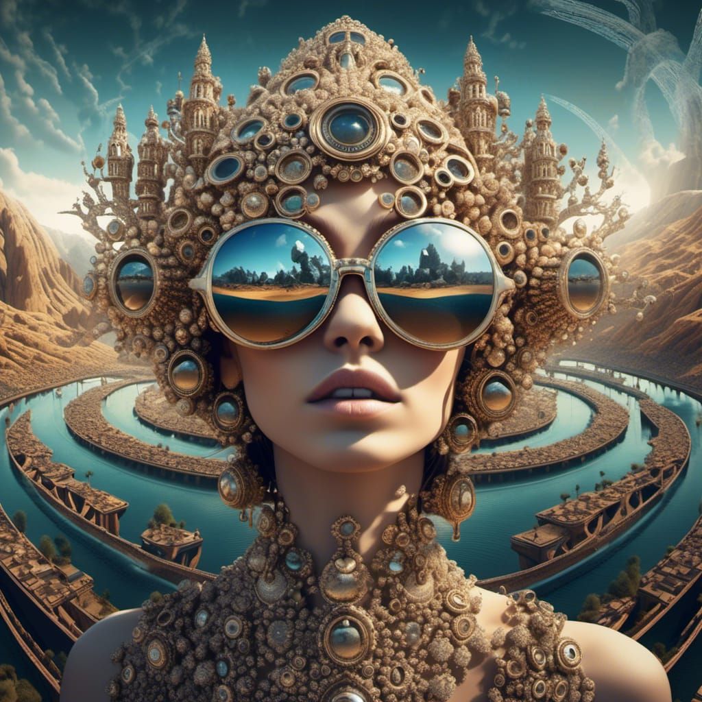 <lora:OnceUponATime:1.0> A surreal portrait of a woman