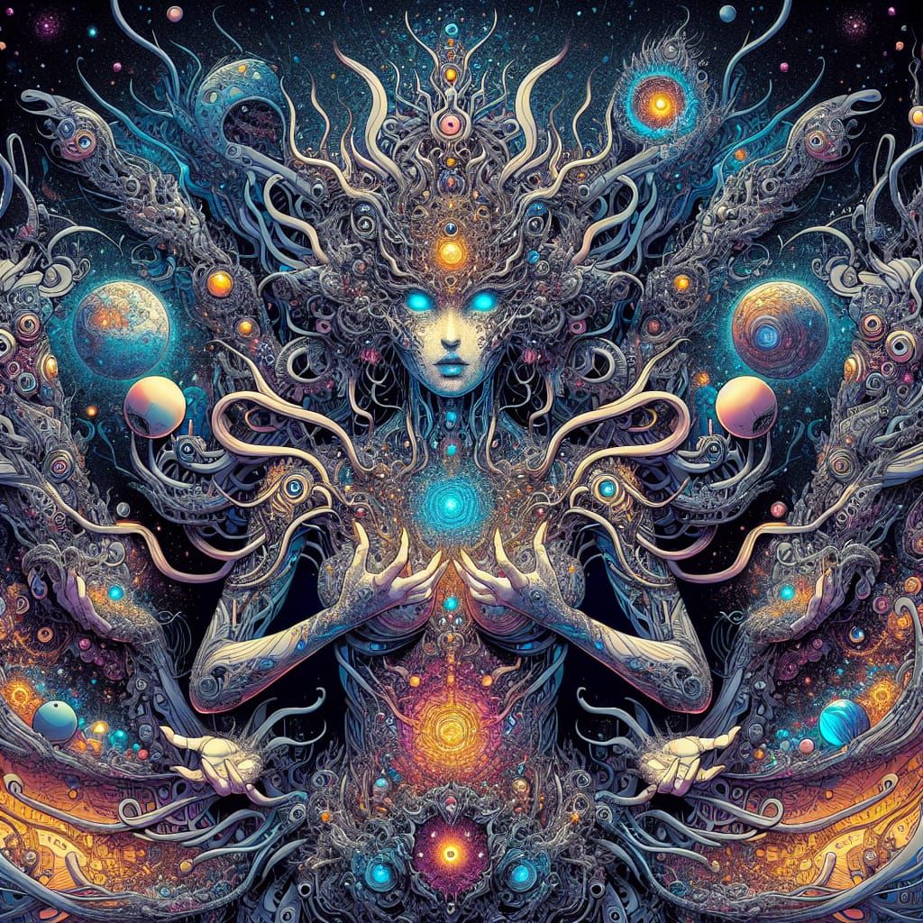 Intricate Feline Goddess in High Fantasy Sci-Fi