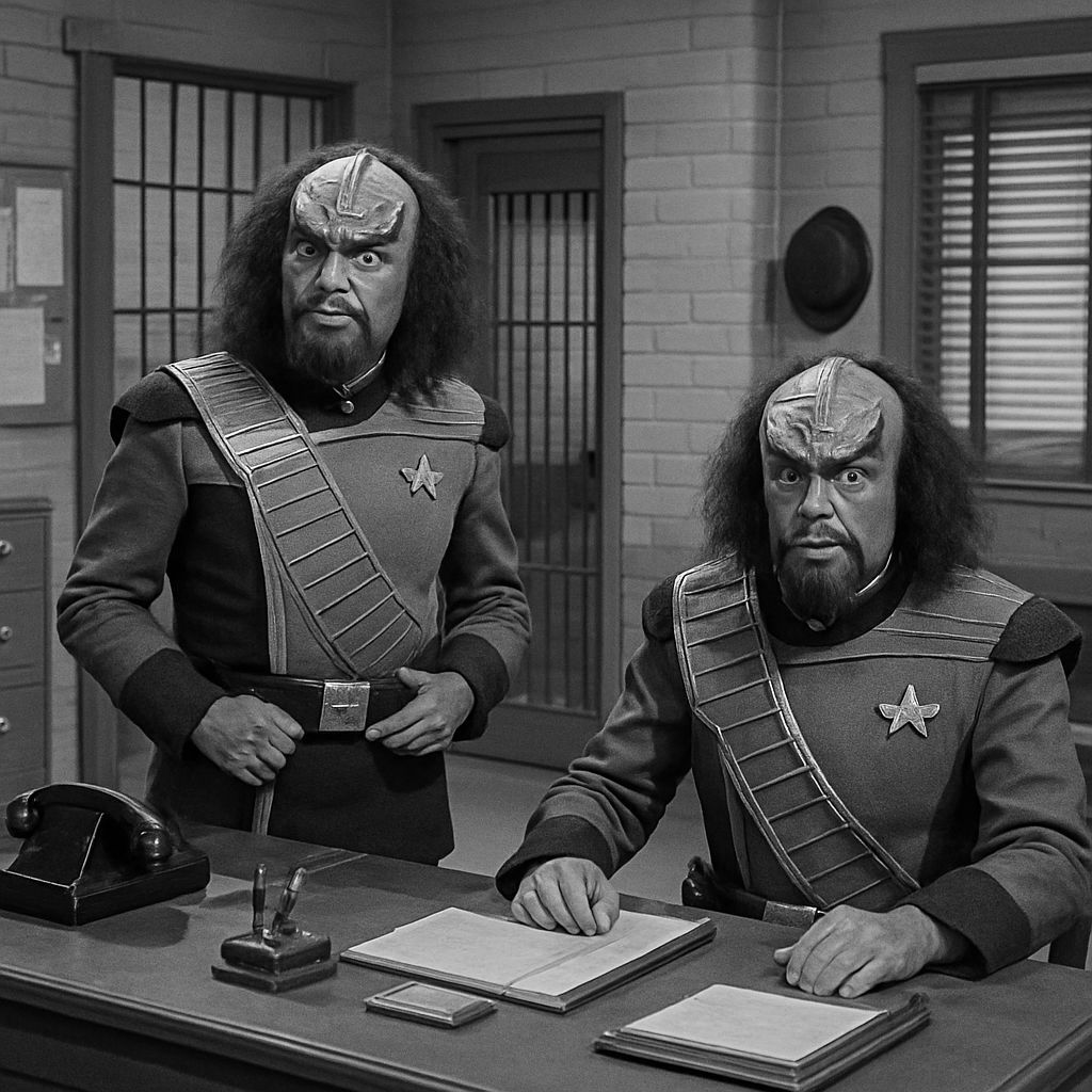 Klingon Cosplay in Mayberry Sheriff's Office