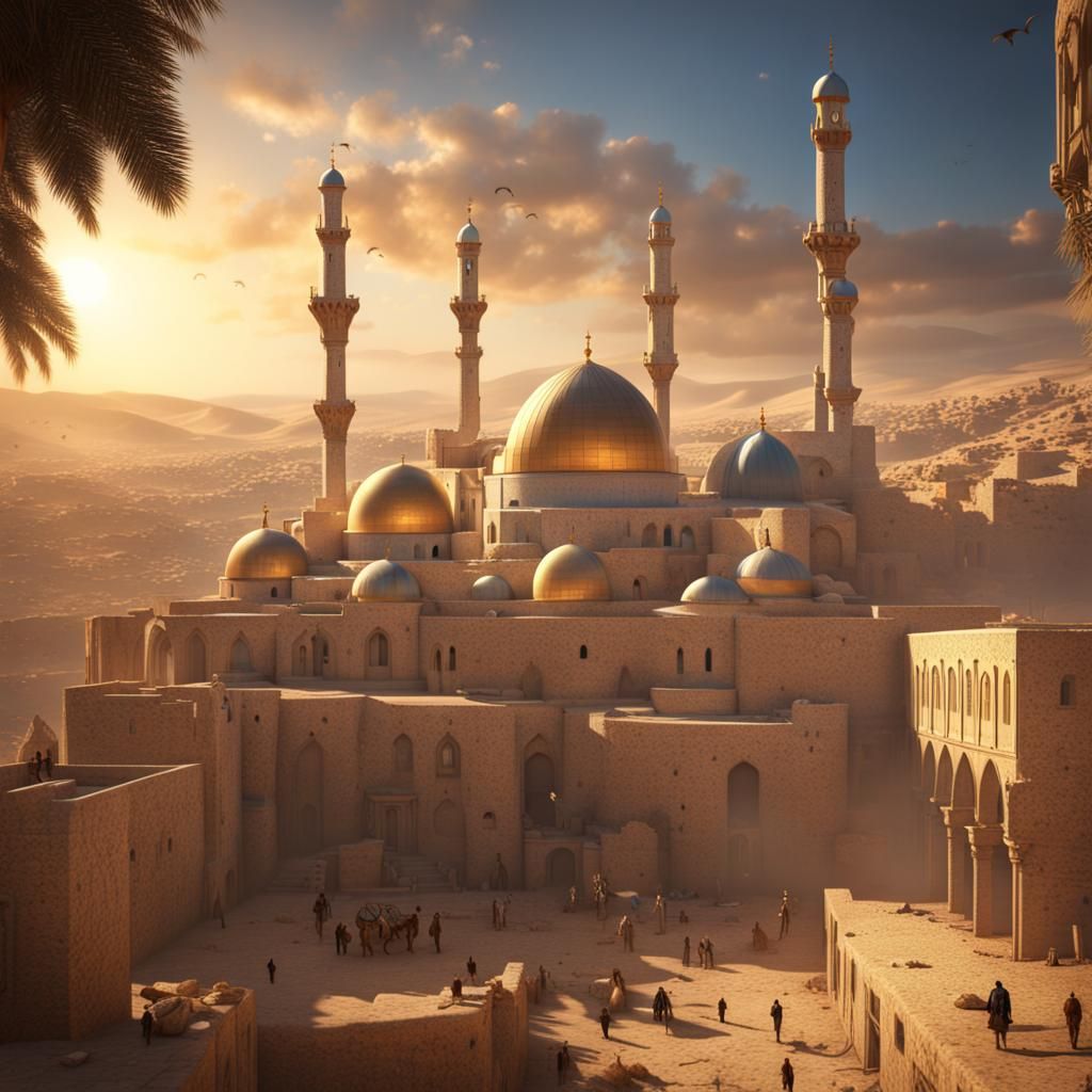 Middle East Peace Celebration in Golden Light