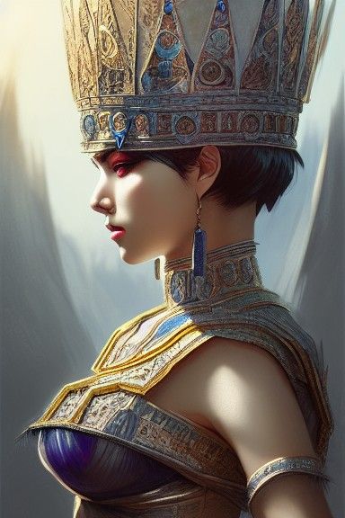 Elegant Queen Esther Digital Illustration in 8k