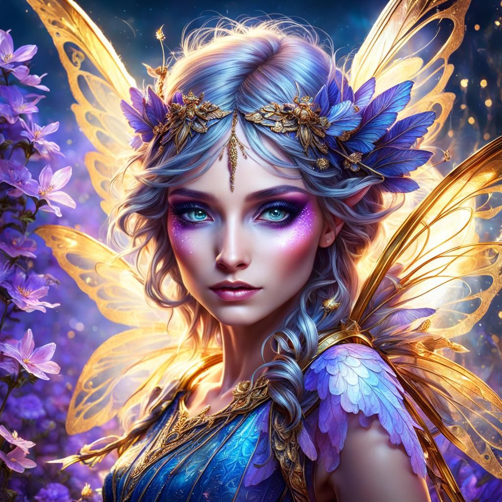 Ethereal Winter Fairy Portrait in High Detail