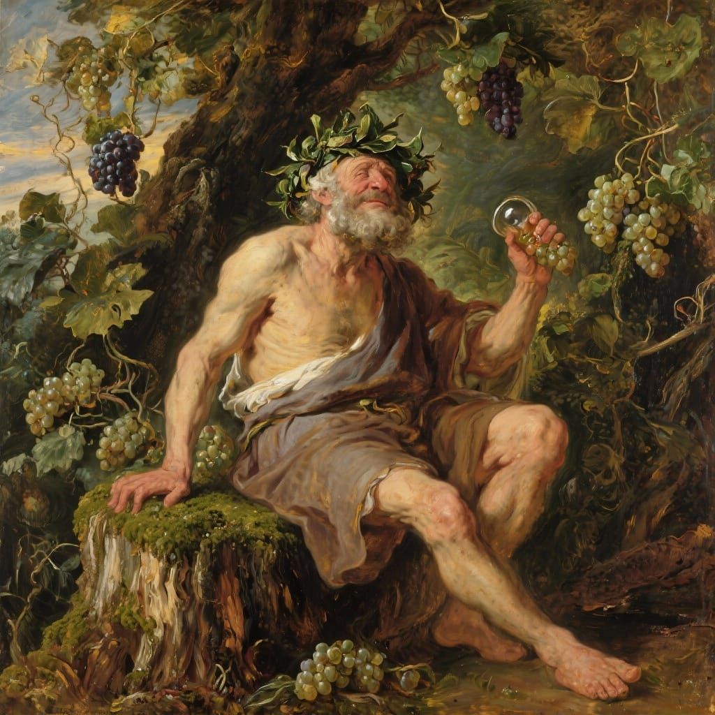 Drunken Silenus in the Style of Rubens