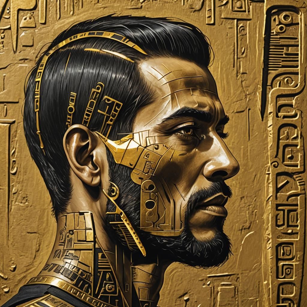 Egyptian Gothic Macro Photography: Hair Clipper Close-Up