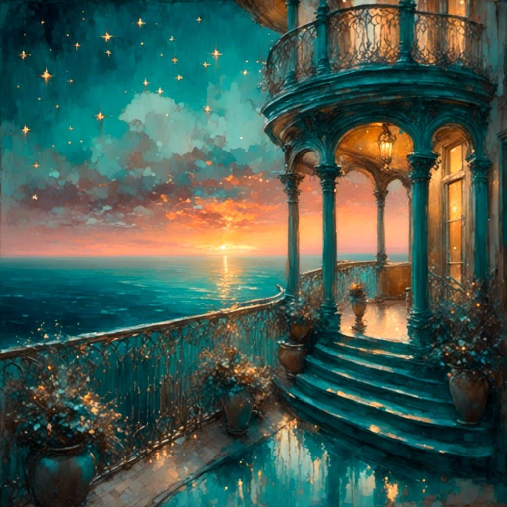 Teal Balcony