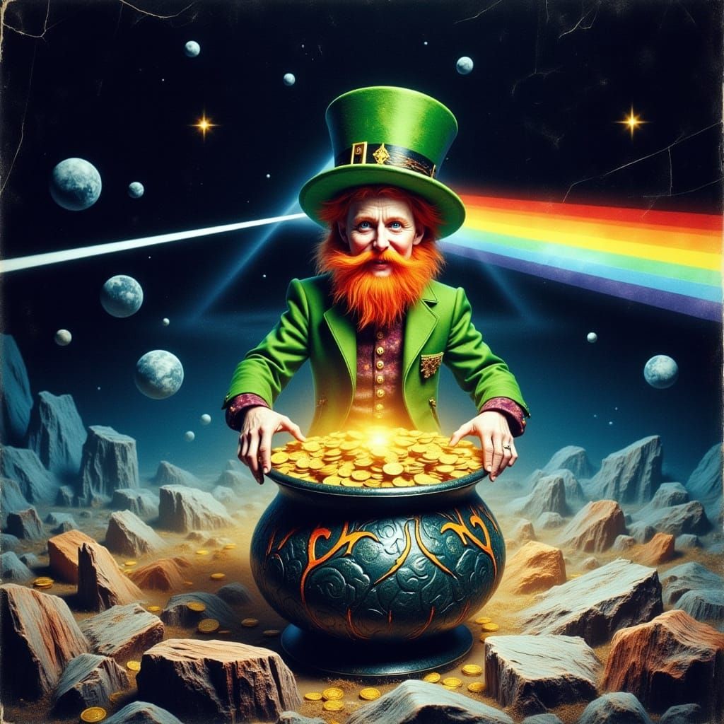 Leprechaun Triumphs at the Dark Side of the Moon Rainbow