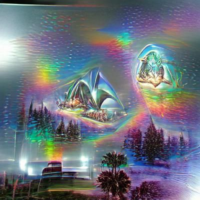 Holographic Worlds Collide Abstract Art