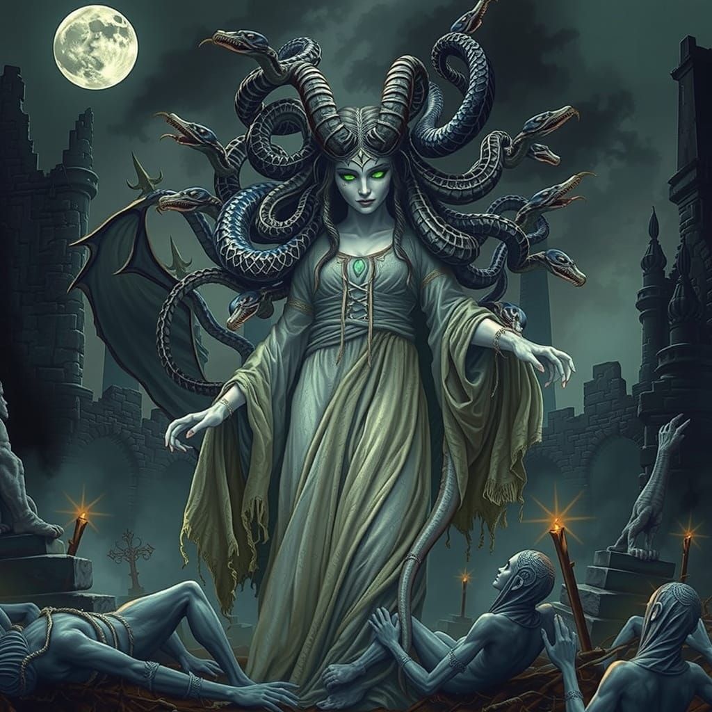 Ethereal Moonlight Illuminates a Tragic Figure in Ancient Ca...