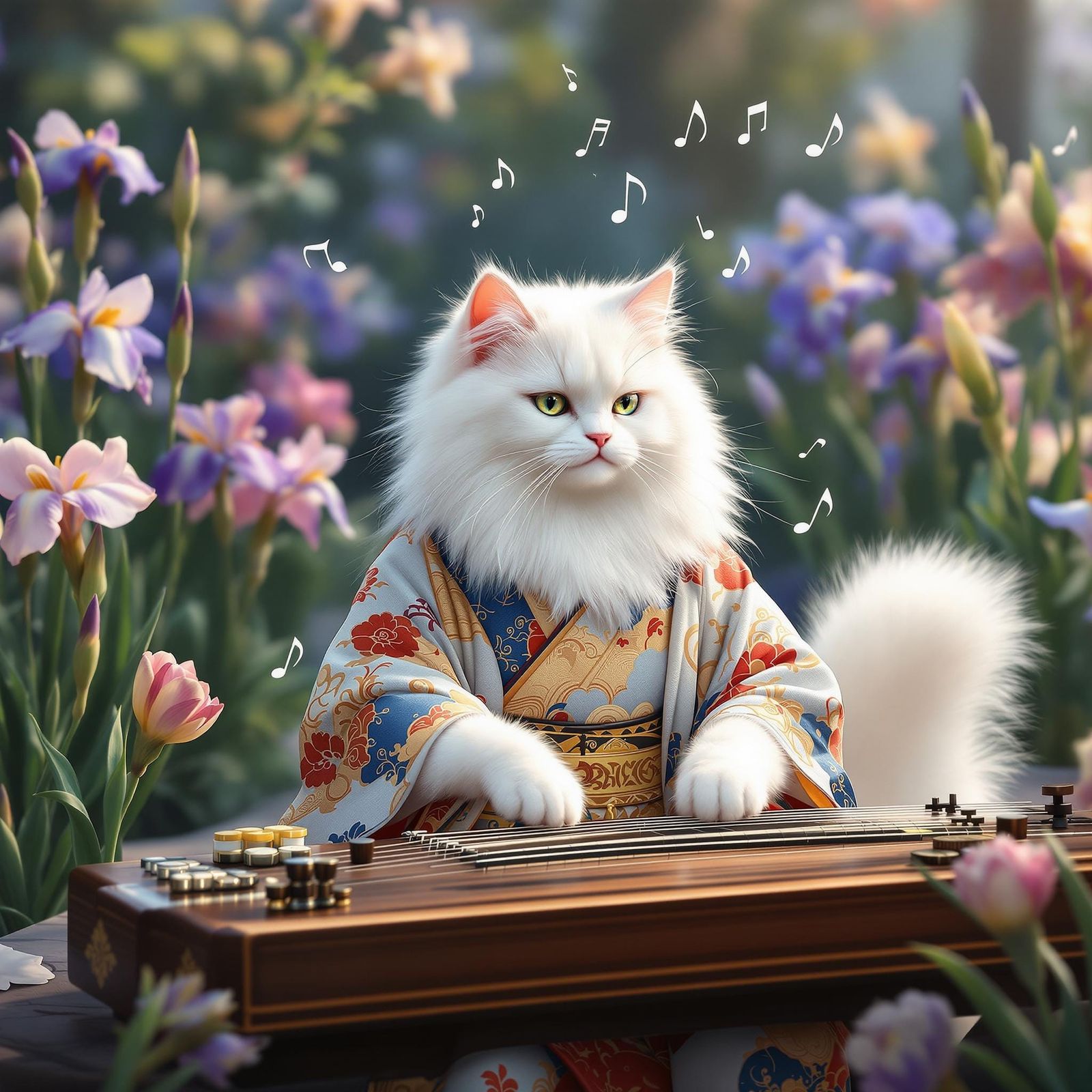 Whimsical Spring Serenade in Traditional Japanese Style