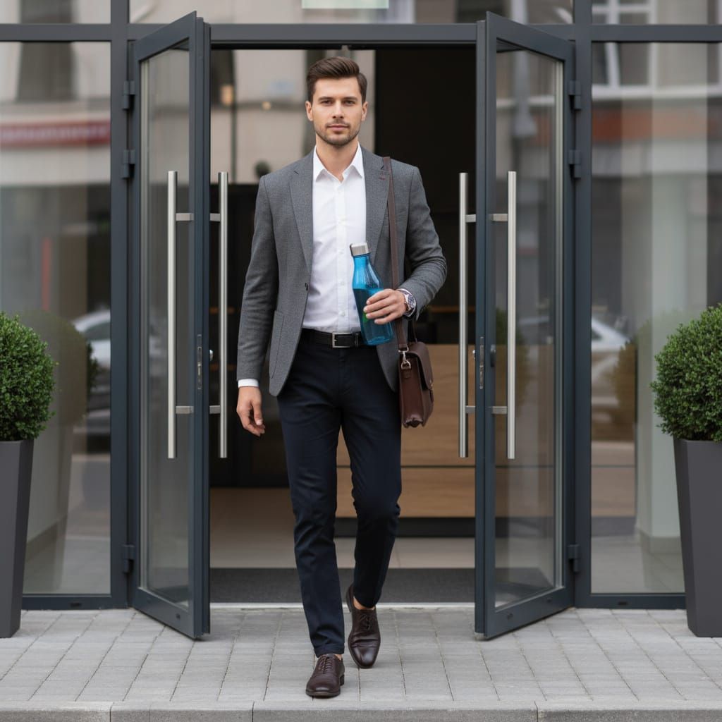 Eco-Friendly Water Bottle Mock-up in Minimalist Style