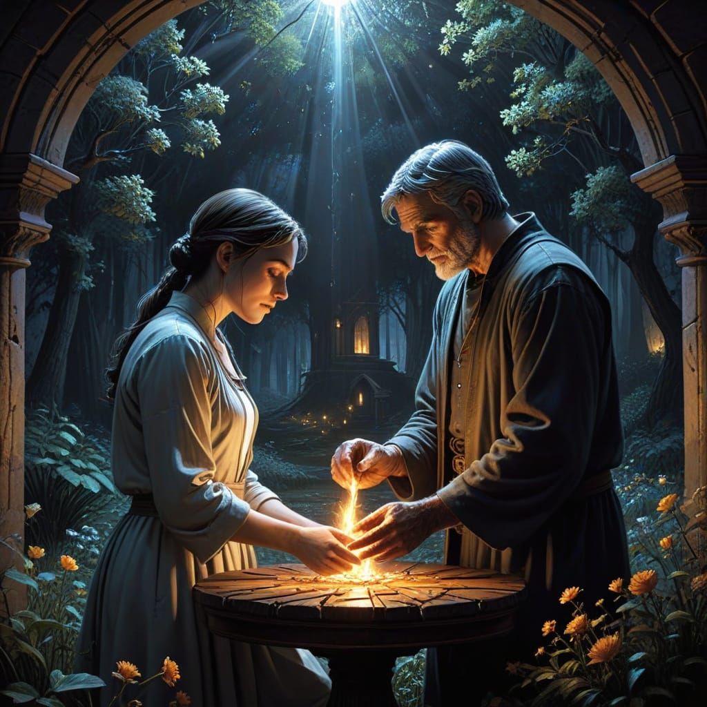 Intimate Moment of Perfect Care in a Peaceful Bond