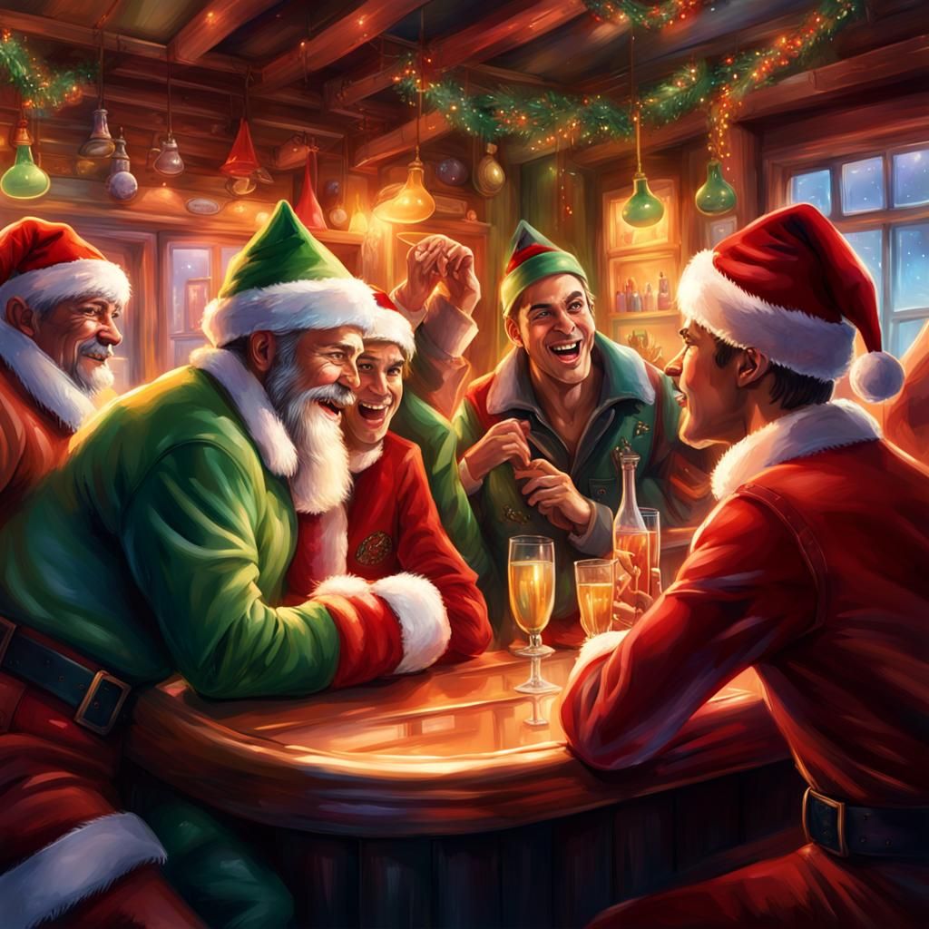 Festive Gay Elf Bar at the North Pole