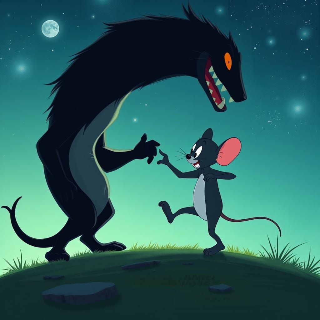 Jerry Mouse Dances in Black Hole, Animated Style