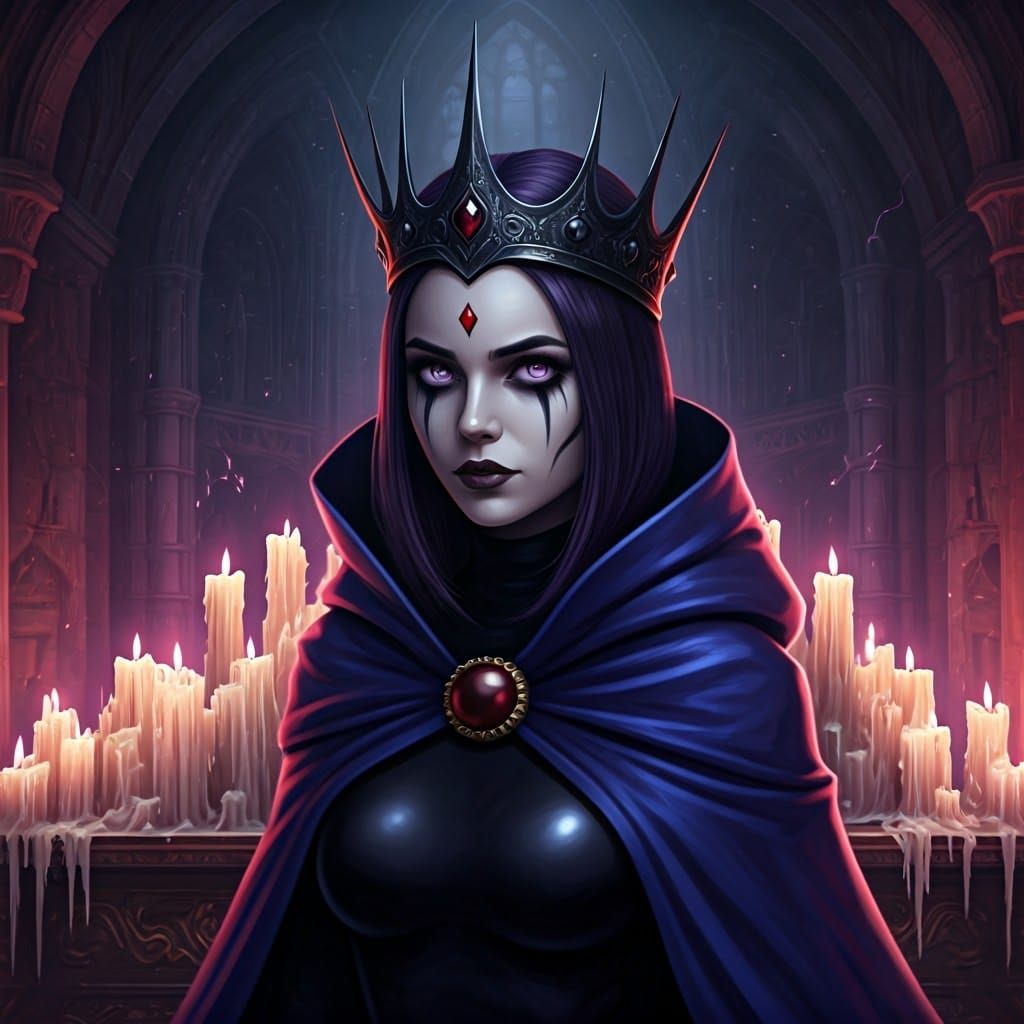 Ethereal Goth Goddess in Dark Majesty