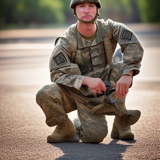 Military Scene in Professional Photography Style