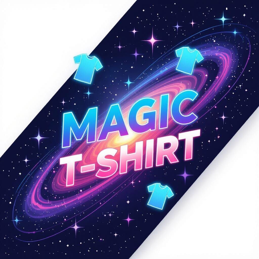 Neon Galaxy: Magic T-Shirt Banner Design