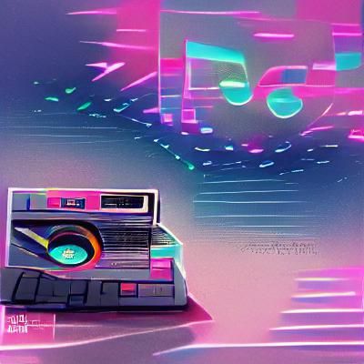 Vibrant 80s Inspired Scene