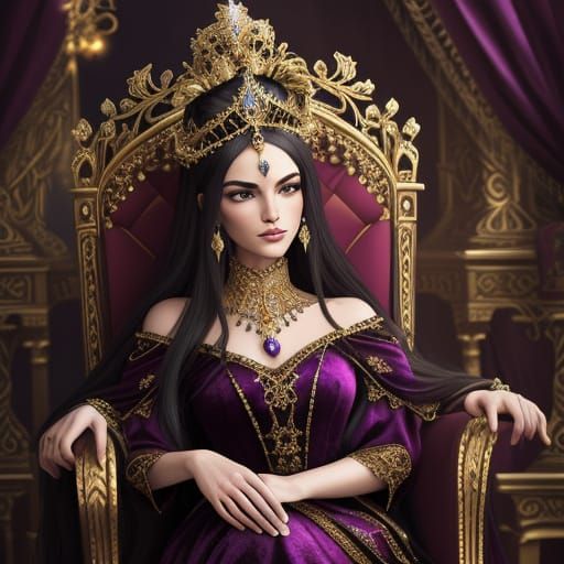 Majestic Crown and Tiara on Velvet Cushion