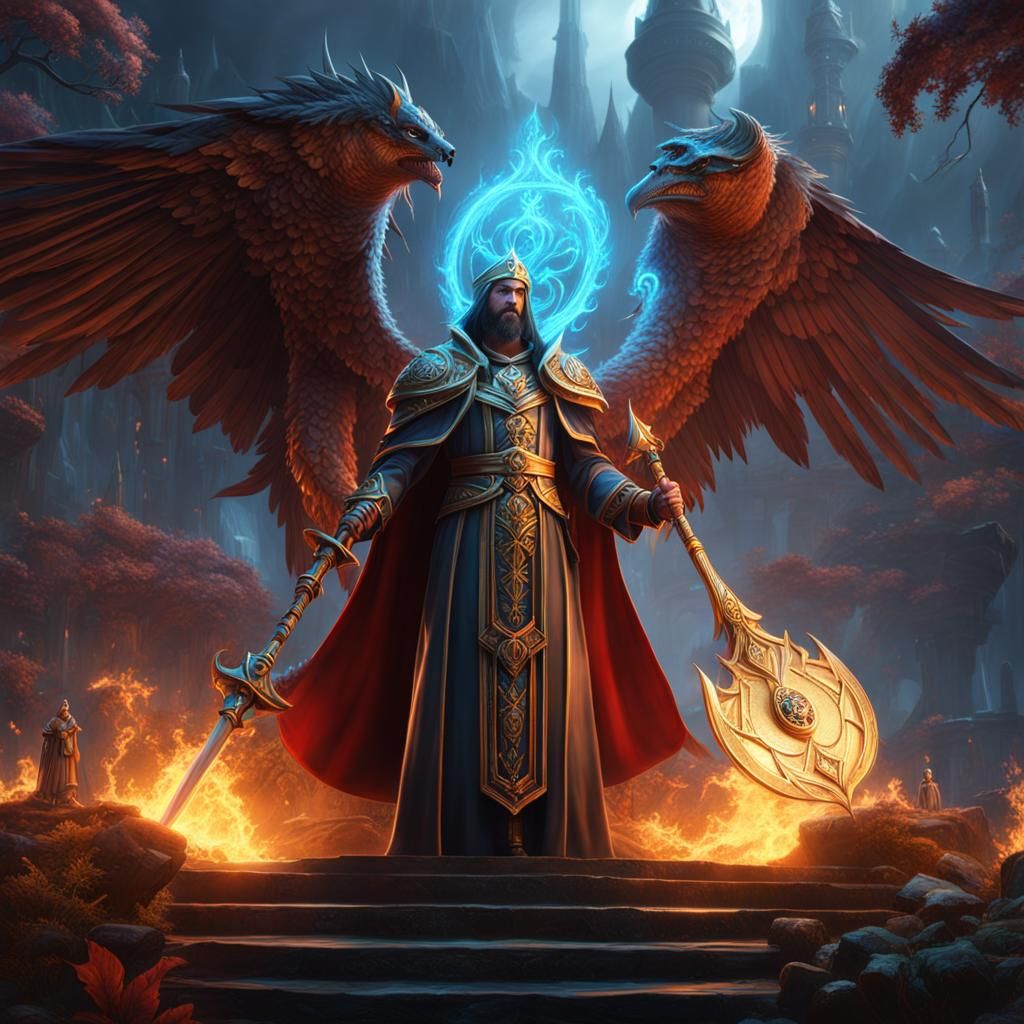 Life Cleric vs. Lich: Fantasy Concept Art