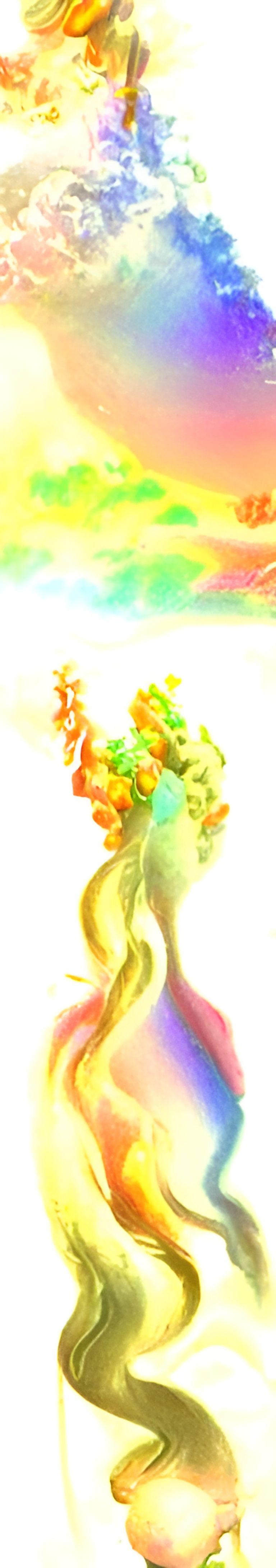 Golden Cloudscape: Cosmic Celestial Stardust Illustration