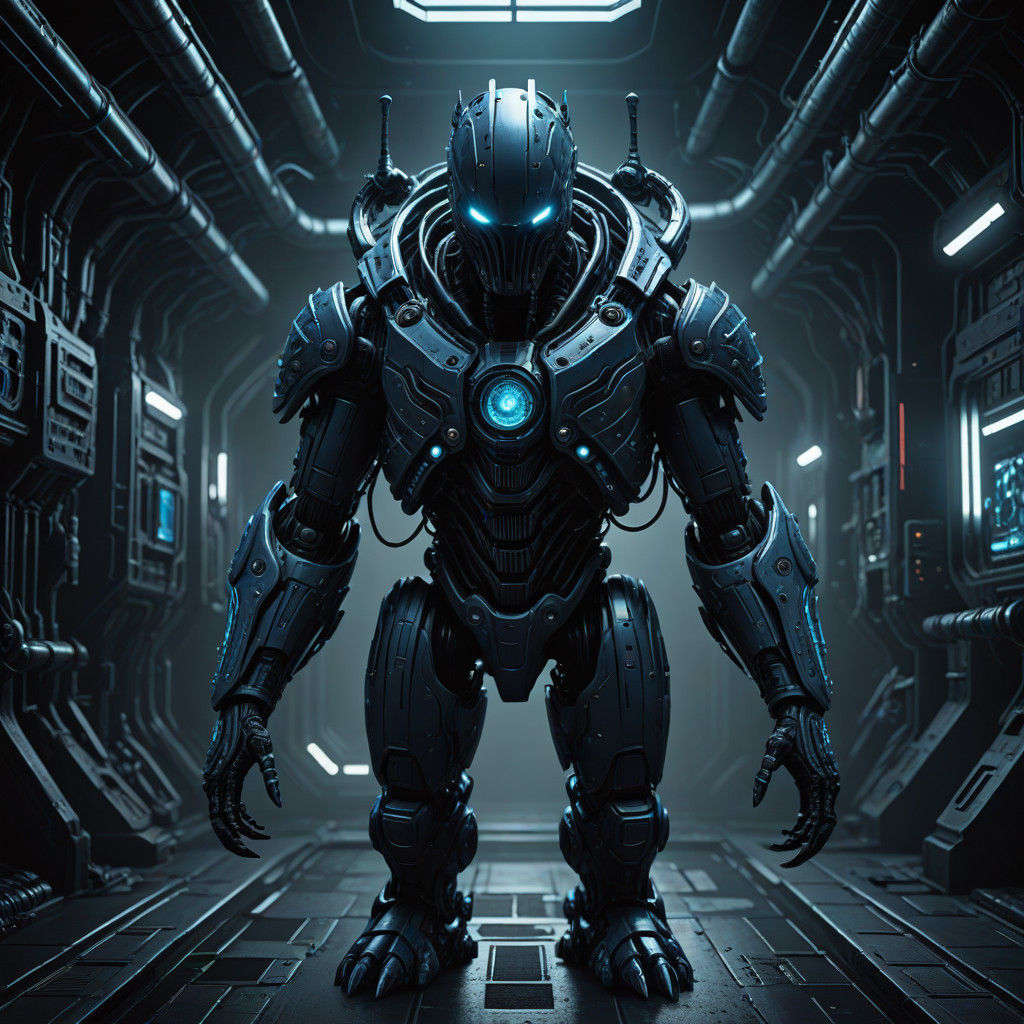 Glowing Narwhal-Bat Hybrid in Dark Depths