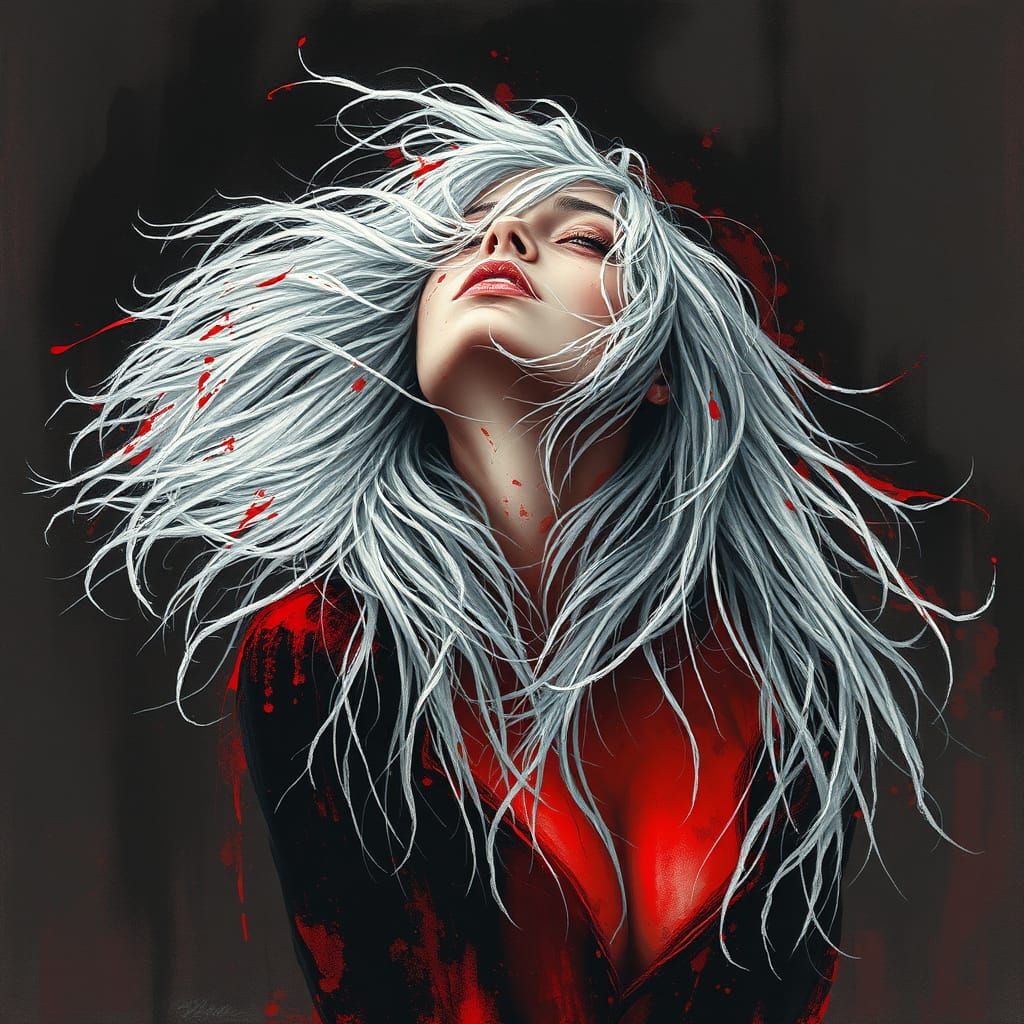 Gothic Woman in Moonlit Whispers