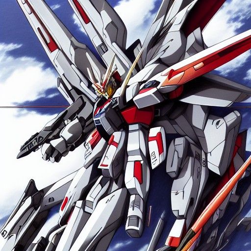 Elegant Gundam Digital Illustration
