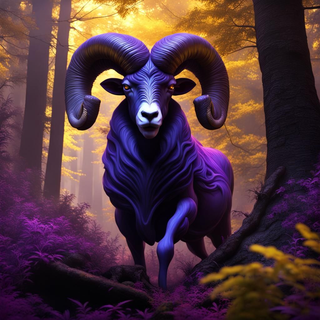 Ram in Dark Forest Concept Art