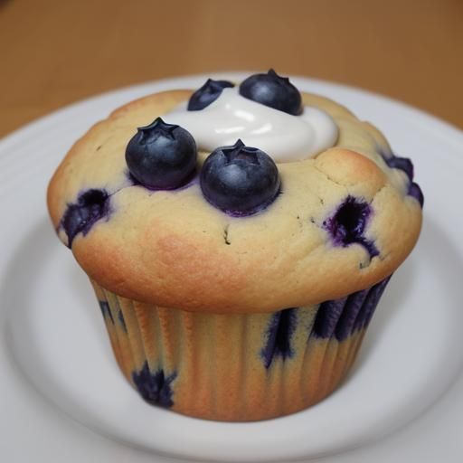 Blueberry Muffin Generated by AI