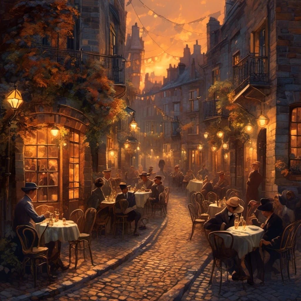 Roaring Twenties Alleyway in Hyperreal Detail