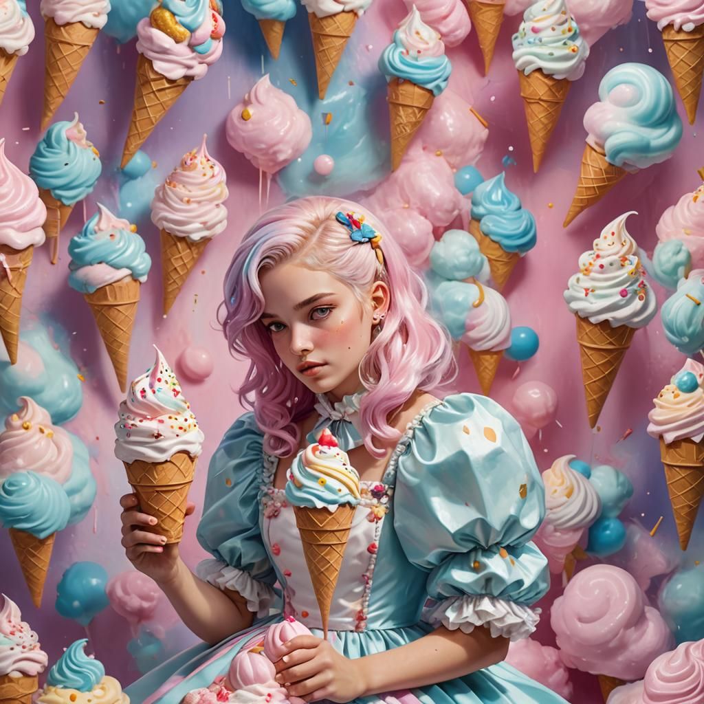 Napolitano Girl in Ice Cream Dress: Concept Art