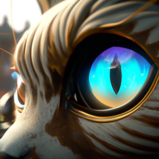 Hyperdetailed Cat Eye in Dark Fantasy Style