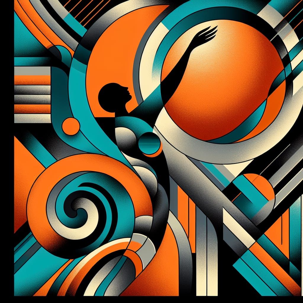 Vibrant Abstract Composition in Urban Style