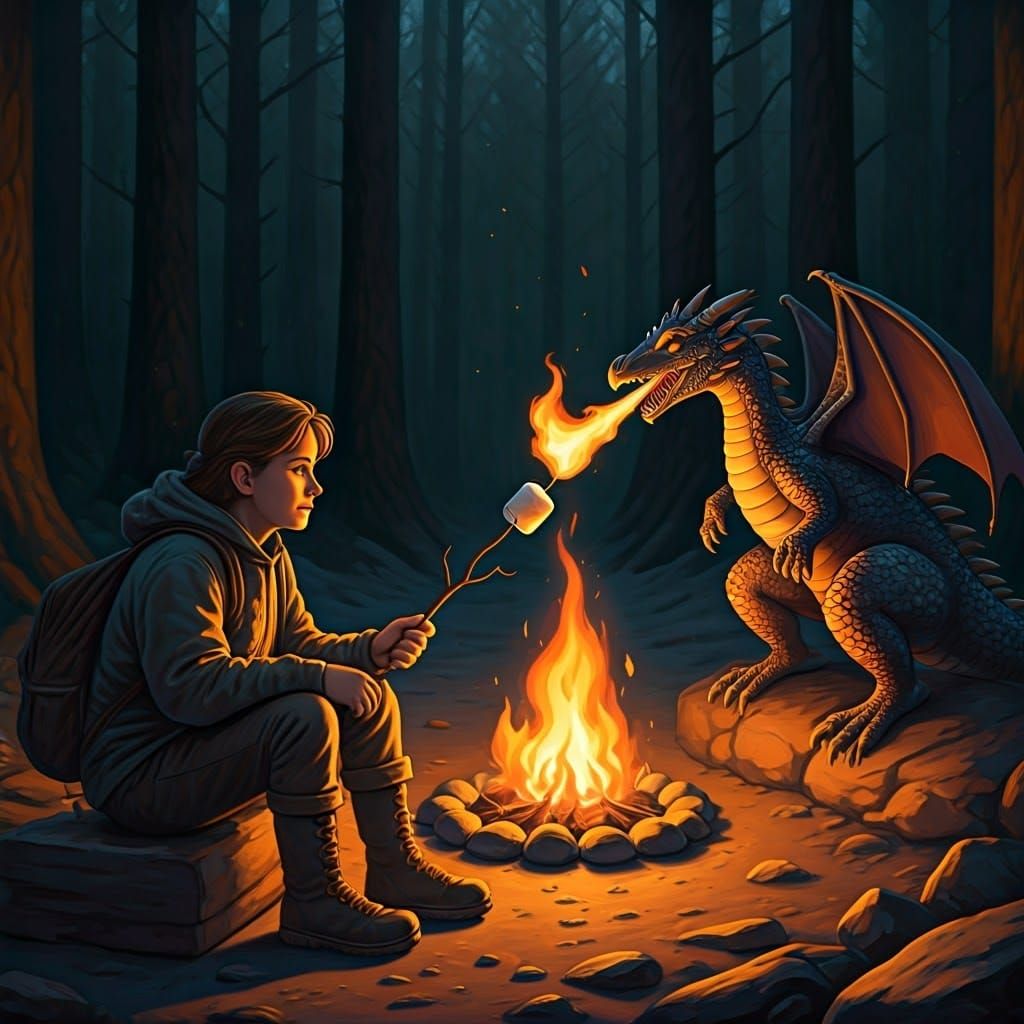 Camper's Marshmallow Roasted by Tiny Dragon