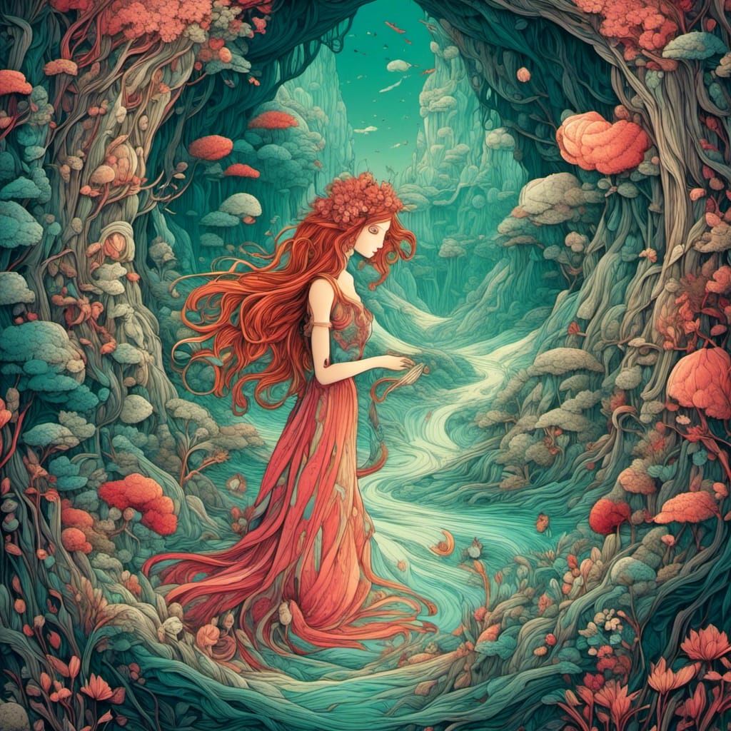 Surreal Paper-Cut Graphic Novel: Whimsical Fairytale Journey